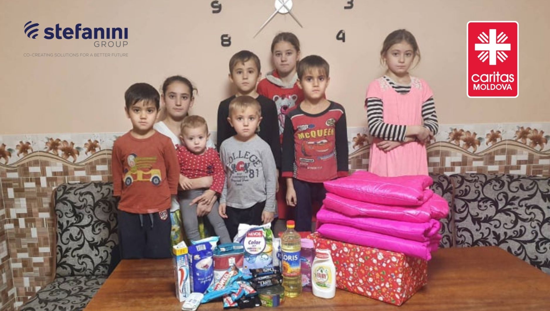 Stefanini Group ajută o familie cu nouă copii
